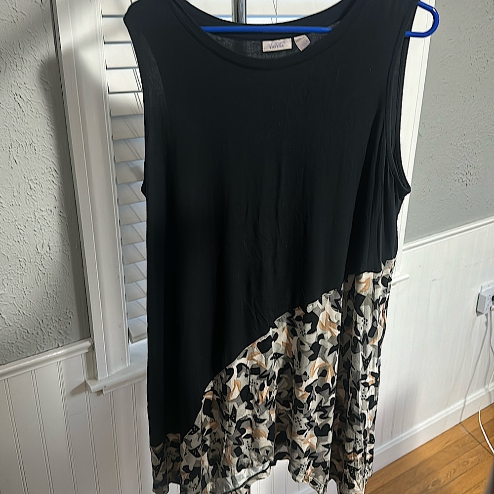 LOGO Black and Floral Tank